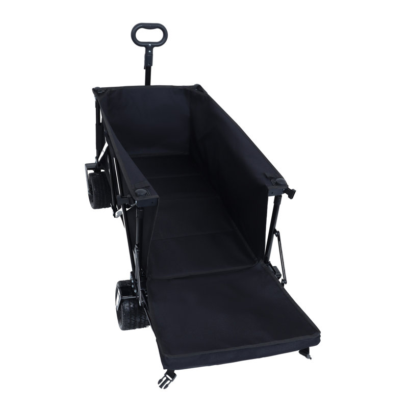 Wagon pliable avec hayon rallongé, housses imperméables, résistantes aux rayons UV et aux rayons du soleil, roues robustes tout-terrain 400 lb