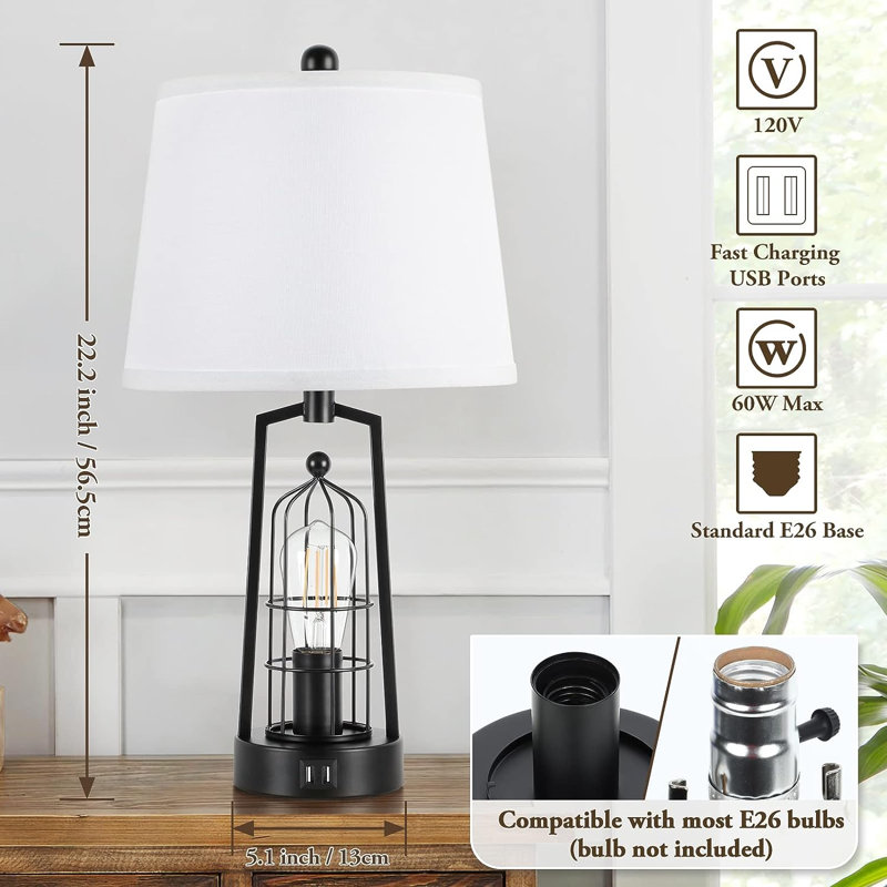 Lampe de table en métal ralph ralentie