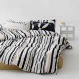 Black And White Striped Comforter Set Geometric Bedding Comforter Black Blanket Quilts Geometric Ticking Bedding Set Fluffy Folkloric Boho Quilts For Bed