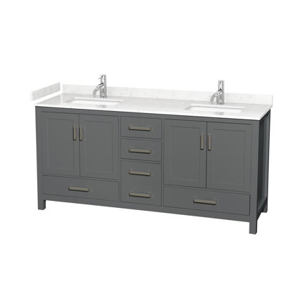 Sheffield 72" Double Bathroom Vanity Set