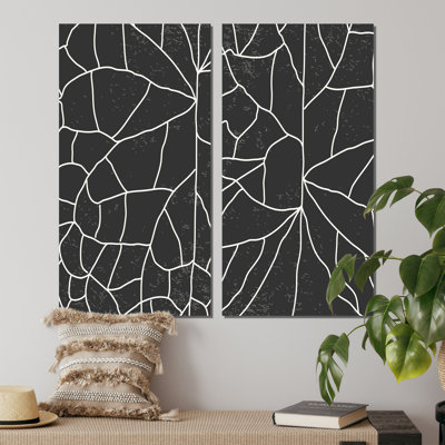Monochromes minimalistes, structures organiques II - ensemble de 2 peintures