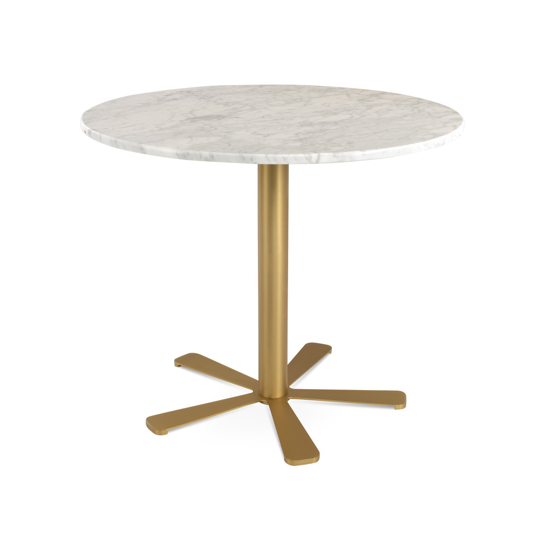 Daisy Marble Dining Table in Brass sohoConcept 