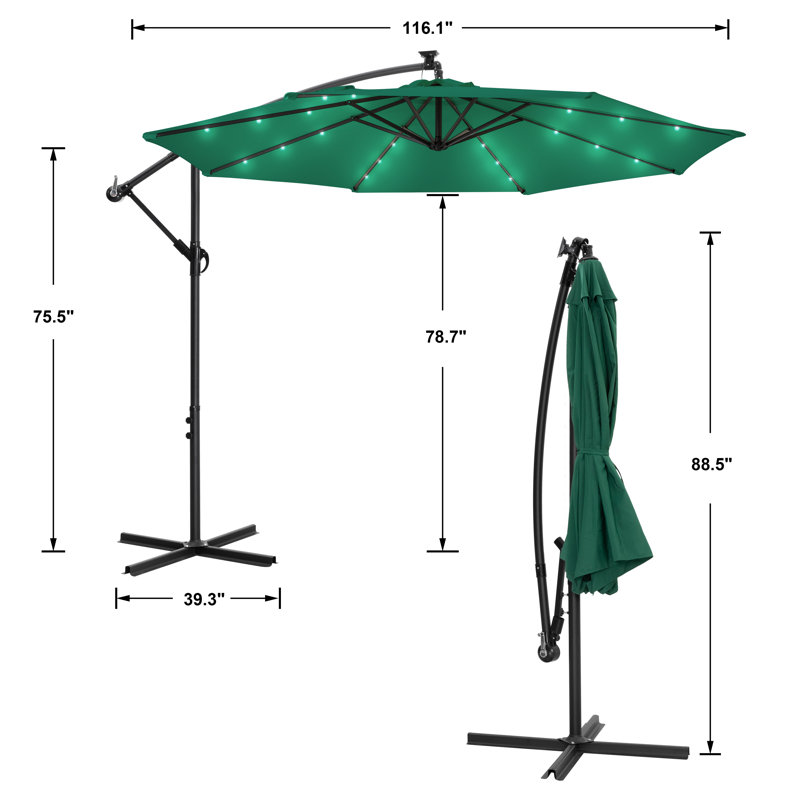 Parasol d'extérieur à DEL pour l'extérieur