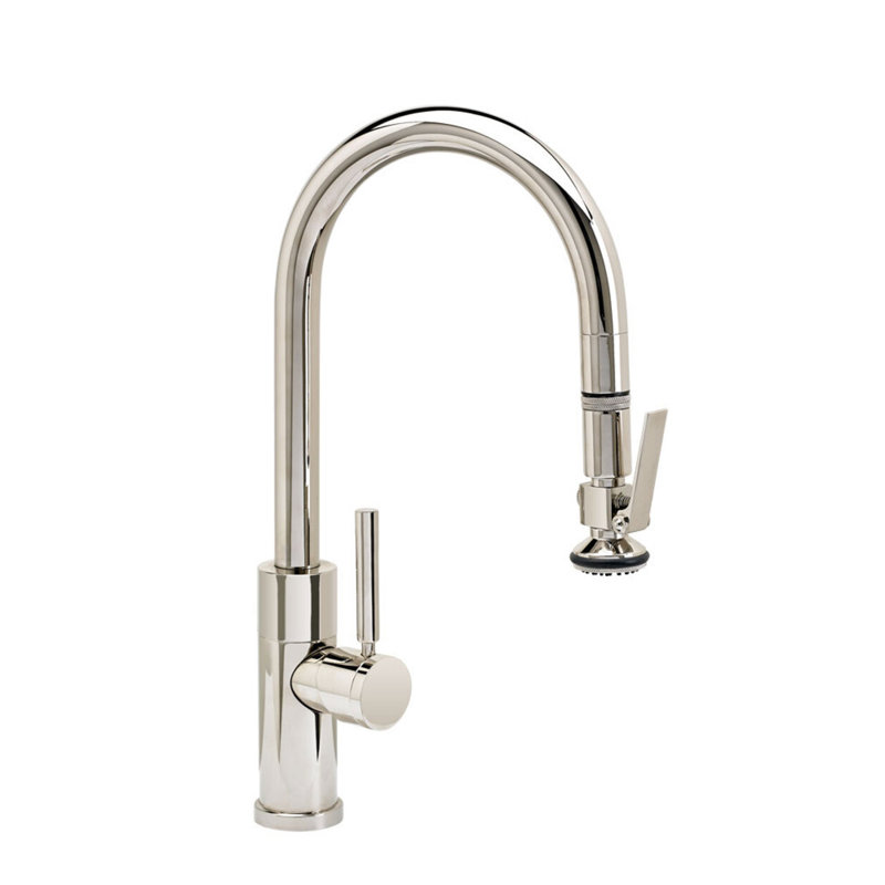 Modern Prep Size Plp Pulldown Faucet - Lever Sprayer, Satin Nickel