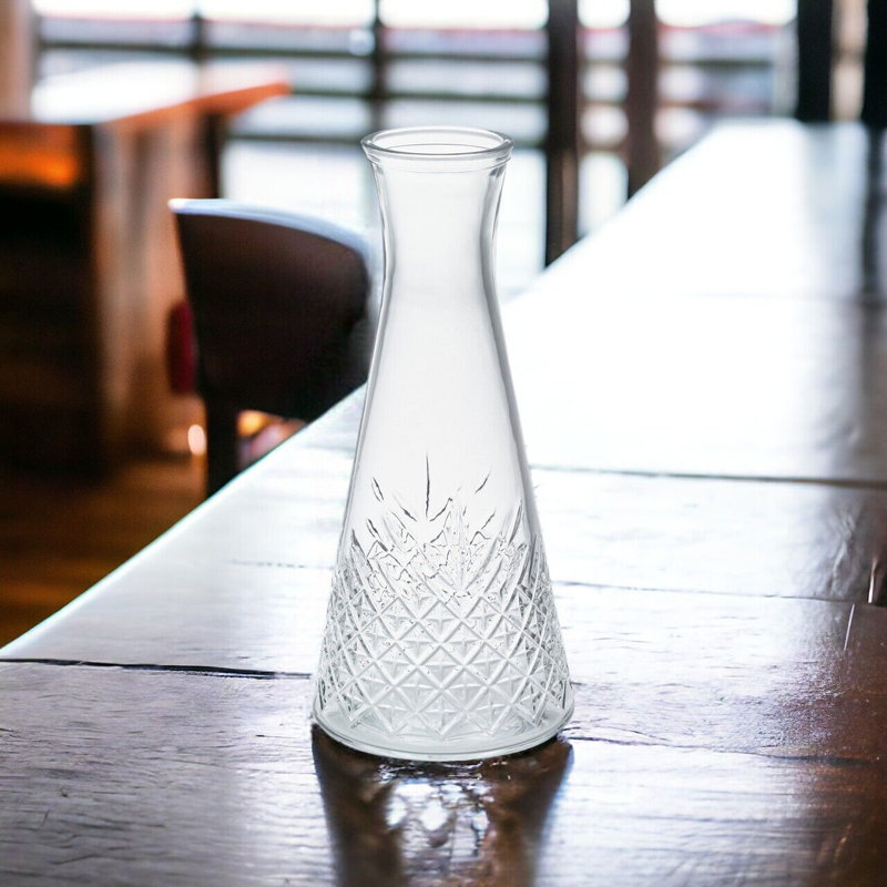 940ml 26cm Glass Wine Carafe Jug Water Juice Pitcher Tableware Dishwasher Safe