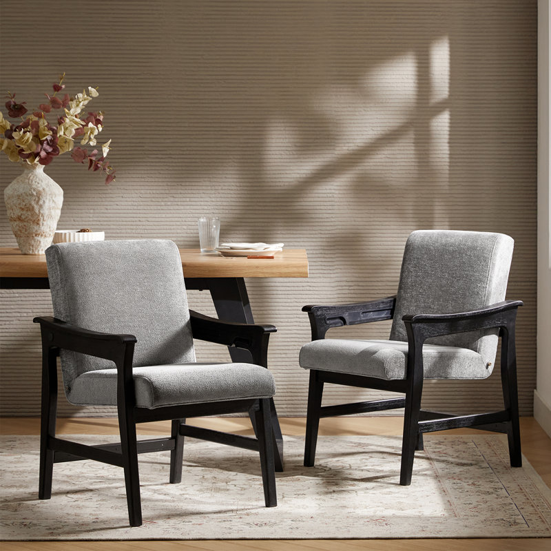 Upholstered Counter Stools (Set of 2), Gray