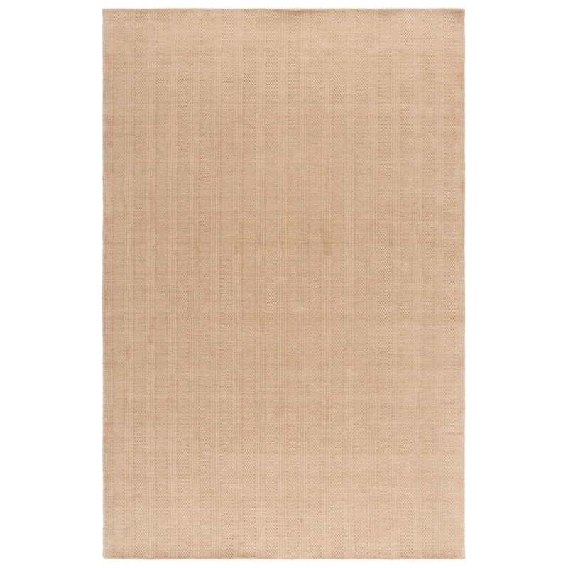 Laine tissée à la main Mirage Tapis d'intérieur en coton rayé, Rectangulaire 8 pi x 10 pi
