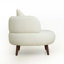 Fauteuil baquet de luxe en chenille avec coussin et repose-pieds