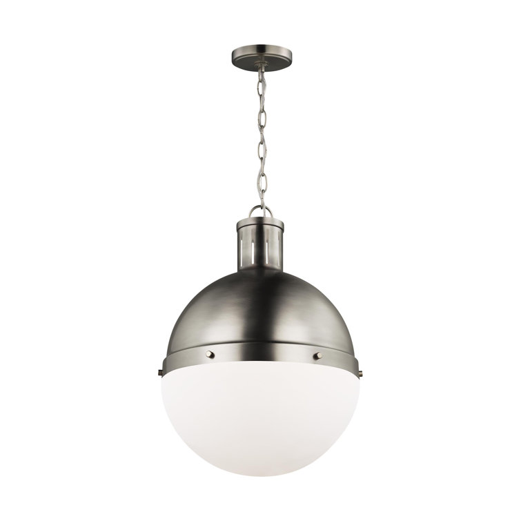 Geoffrey Single Light Glass Steel Dimmable Pendant