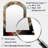 Awakening Of Origine - Shapes Arch Wall Mirror, Red Asymmetrical Decorative Mirror, Printed Metal Art-540046639