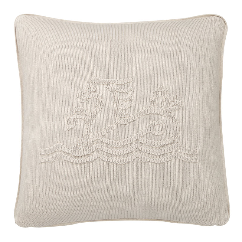 Signature Knit Feather Filled Cushion, Linen