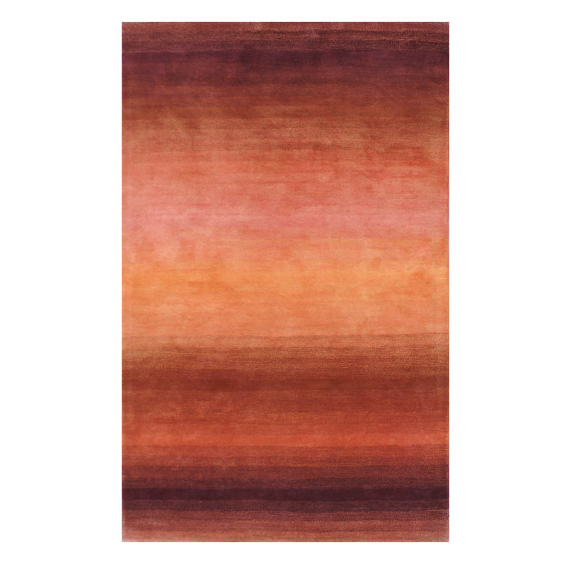 Modern Ombre Shades Handmade Wool Rug, Rectangle 2' x 3'