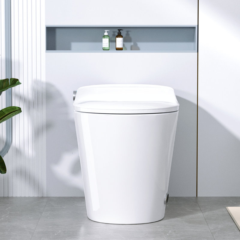 Bidet Toilet, Foot Kick, Auto Open/close Lid, Heated Seat, Instant Warm Water, Air Drying, Comfort Height, Power Outage Flush Modern Multi - Mode Cleaning, Crescent Moon Night , Energy Saving Water