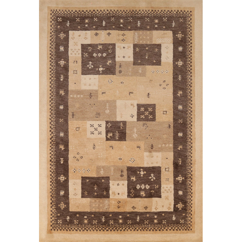 Tapis tribal à motif géométrique Gabbeh