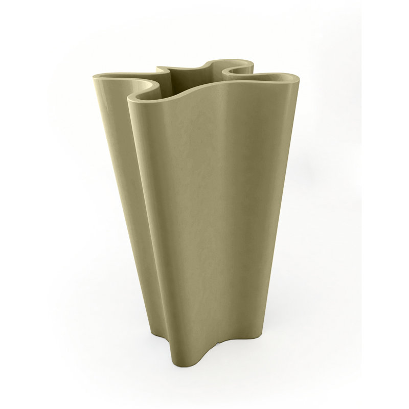 Bye-Bye Resin Pot Planter, 27.5" H x 17" W x 16.25" D, Anthracite
