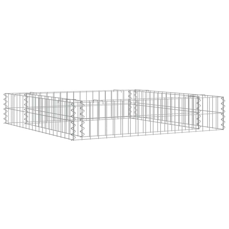 Raised Garden Bed Raised Flower Bed Galvanized Steel Outdoor Planter, 7.9" H x 39.4" W x 39.4" D