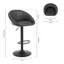 Swivel Upholstered Adjustable Height Counter Stool with Metal Frame-1234881798-1193039042
