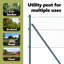 Vidaxl Fence Posts 52 Pcs Diameter32 Mm Galvanised Steel-114618665