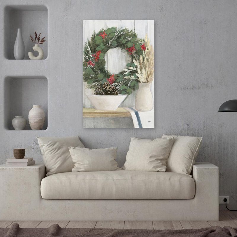 «Natural Christmas I Blue - Christmas Holiday», H 36 po x l 24 po