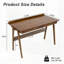 Bureau d'écriture en bois massif, bureau à domicile pour petits espaces, bureaux modernes Mid-Century avec 2 tiroirs et tablette de rangement, bureau debout avec crochets latéraux pour bureau, chambre à coucher, bureau-129388602