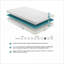 Matelas, matelas simple en mousse à mémoire de forme infusée de gel de 6 pouces | Blanc | Mousse