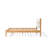 Upholstered Panels with Natural Rubber Wood Frame Platform Bed, Queen