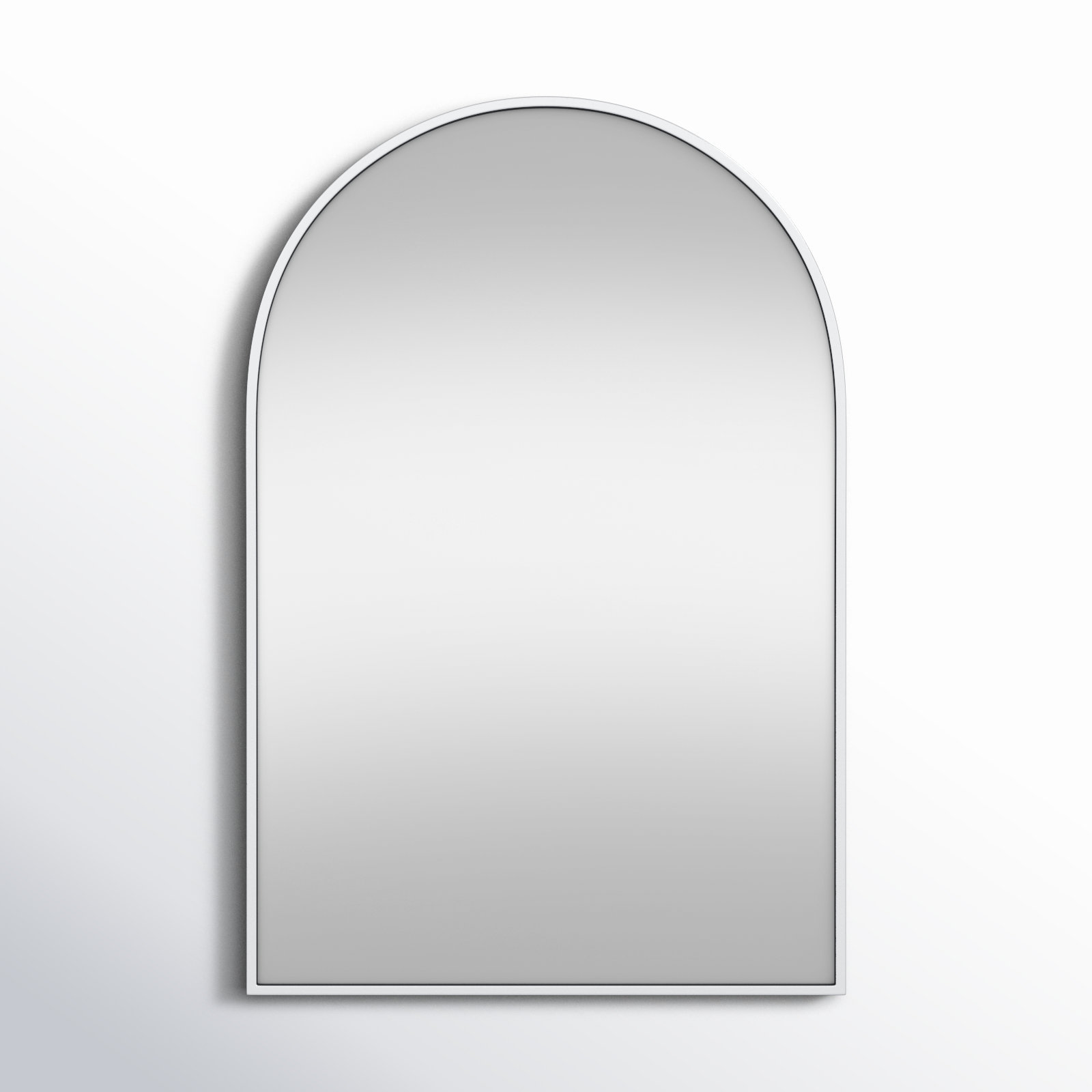 Sabine Metal Arch Wall Mirror, Silver, 36" x 24"