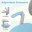 Chaise de bureau pour enfants avec hauteur réglable, accoudoirs et repose-pieds bleu-672340568