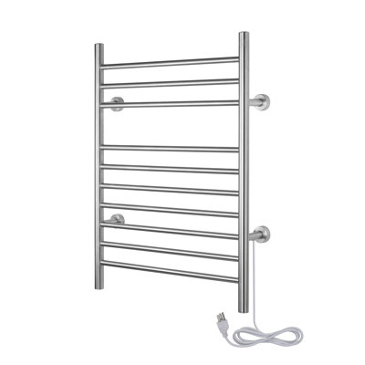 Infinity Electrical Wall-Mounted Towel Warmer, Brushed, 10 Bars