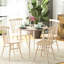 Table pliable de 35 po pour les petits espaces, pieds en bois massif, chêne, conception à abattants, s'adapte à divers styles de table de cuisine, table pliante de 35 po, chêne, améliore la fonctionnalité