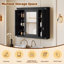 Armoire à pharmacie murale avec porte miroir et 5 tablettes Kaia-127127633
