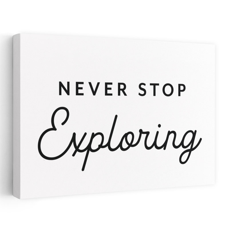 «Never Stop Exploration», art contemporain abstrait, H 16 po x l 24 po