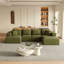 Ensemble de canapé modulaire rembourré moderne sans os, canapé modulaire en forme de L avec 6 coussins pour le salon et la chambre à coucher-118056338