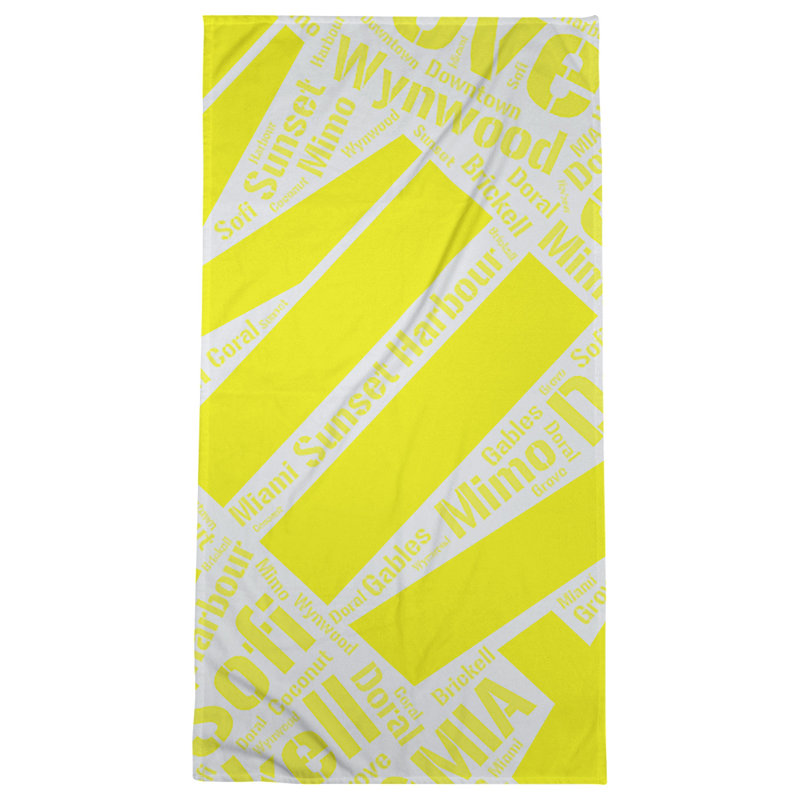 Bath Towel, Yellow, Poly/Cotton, Miami