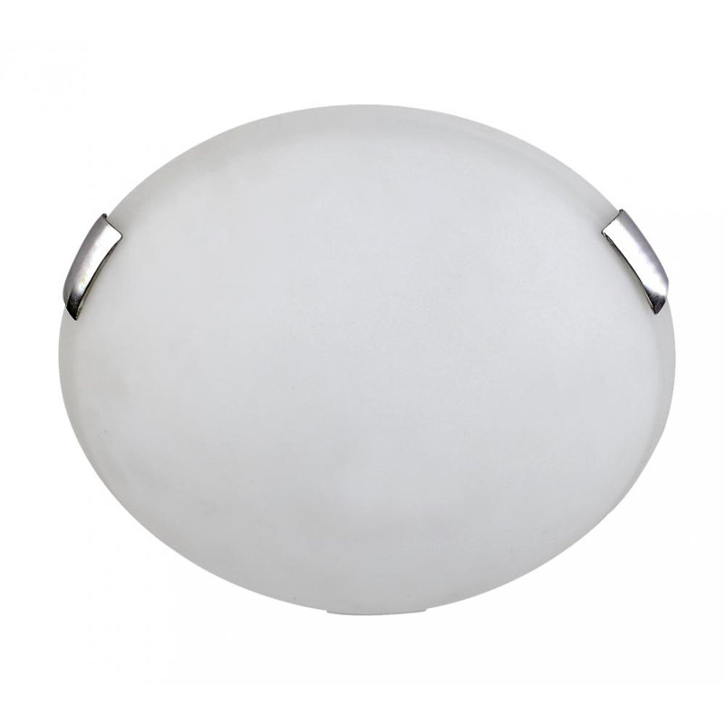Plafonnier encastré simple 12 po Aimy, Chrome, 2