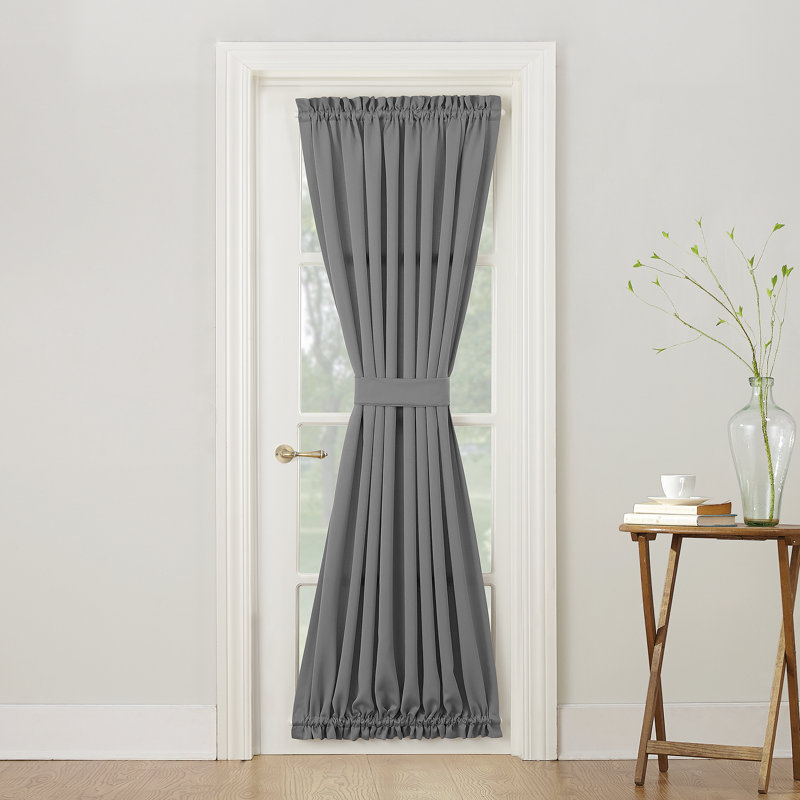 Panneau de rideau à porte thermique avec passe-tringle - Basics by Wayfair ™, Gris