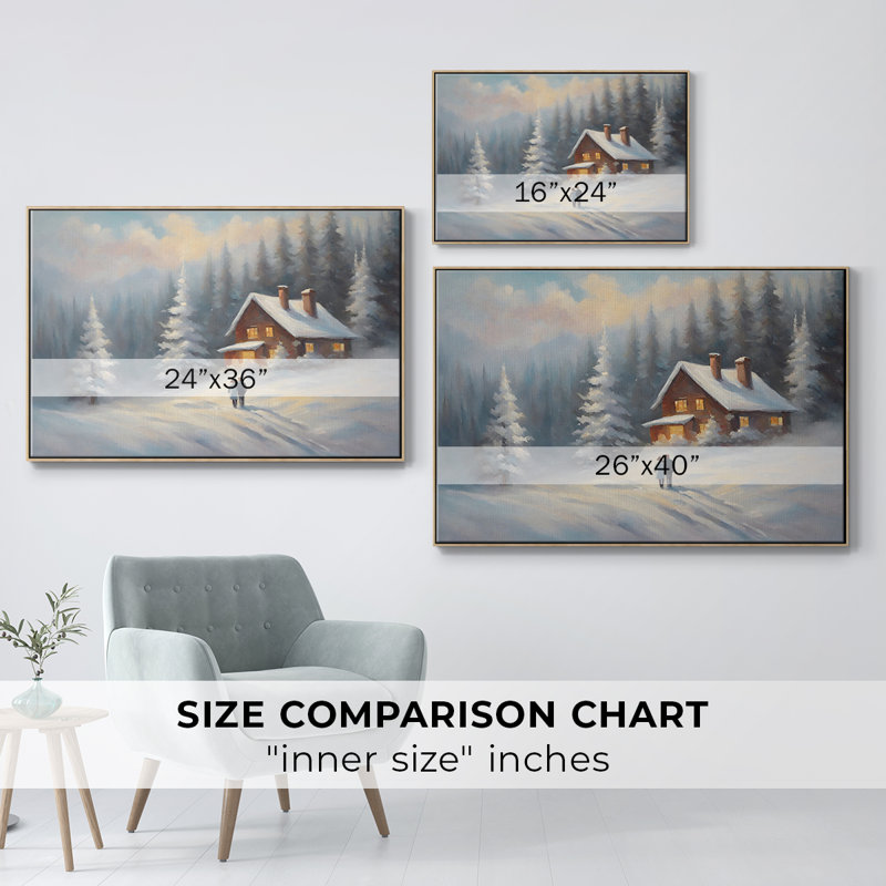 Paysage rétro CLCLXXIV, H 27 po x l 41 po x P 2 po, Toile encadrée flottée blanche
