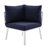 Riverside 4 Piece Outdoor Patio Aluminum Sectional Set with Armchair and Table-1859164006