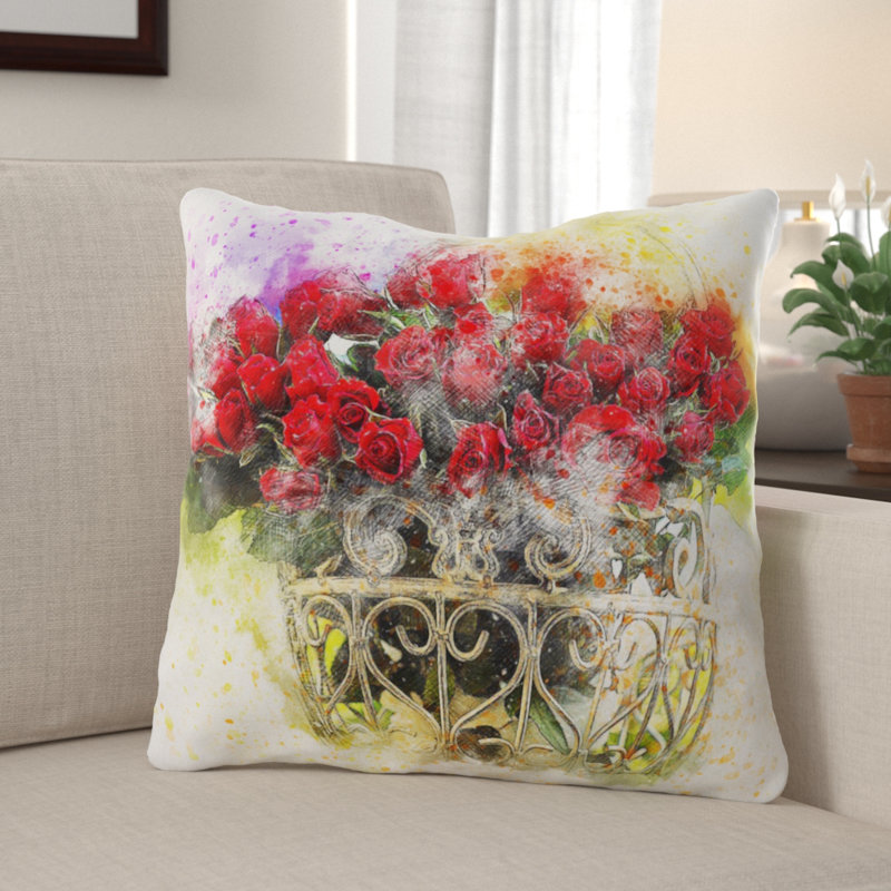 Housse et insert de coussin carré DeBary, Microsuède, Intérieur