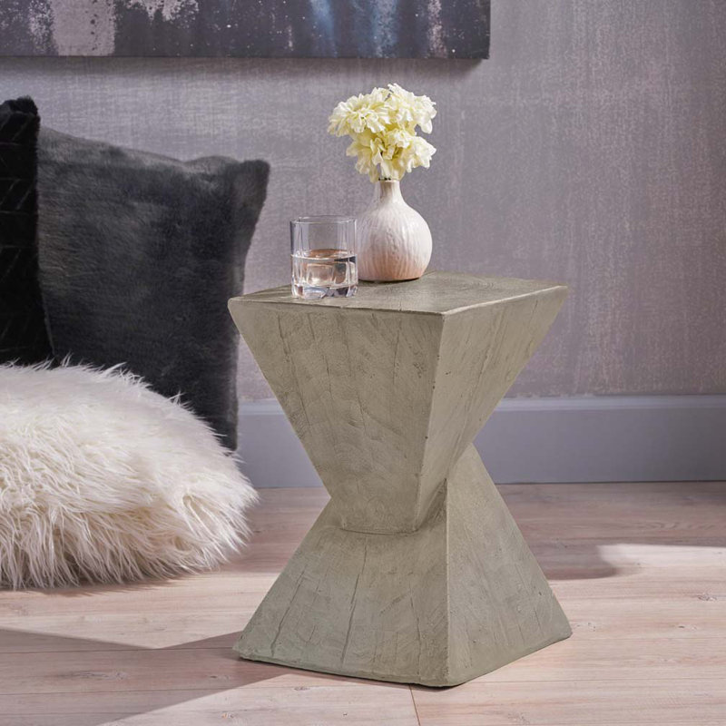 Table basse d'extérieur pour terrasse, Gris clair