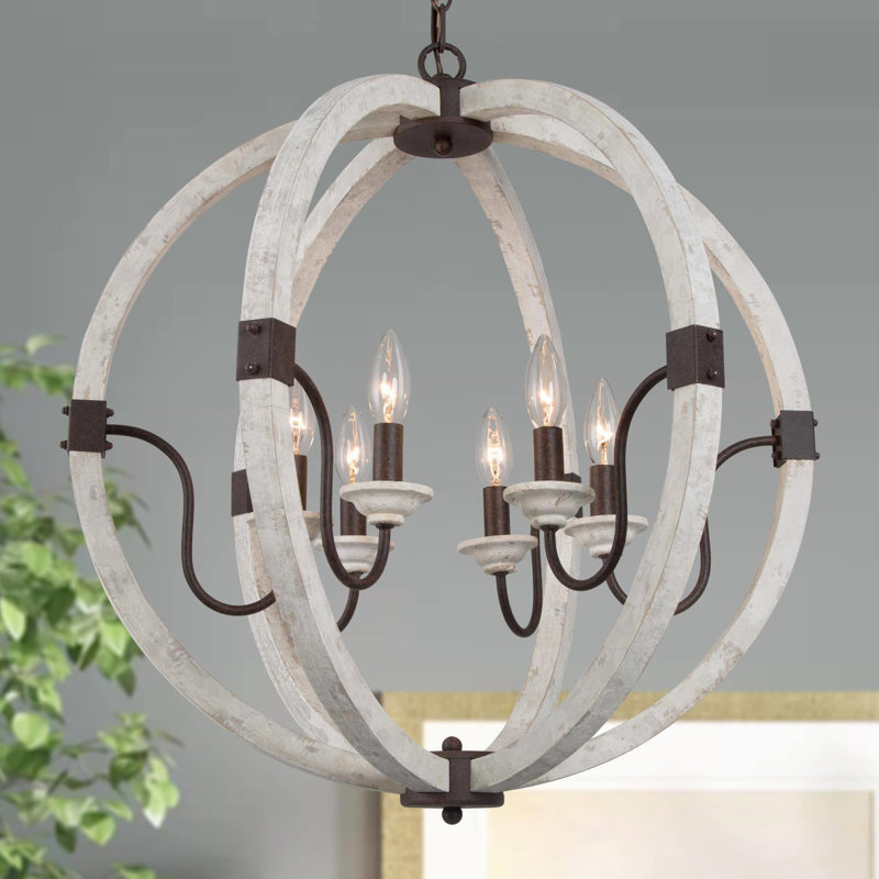 Valmeyer 6 - Light 23.5"W Dimmable Chandelier