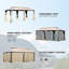 Pavillon de jardin extérieur avec toits doubles