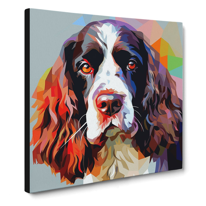 English Springer Spaniel Constructivism No.3 - Wrapped Canvas