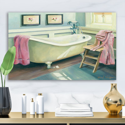 " Cottage Old-Fashioned Bathroom I " Painting Print