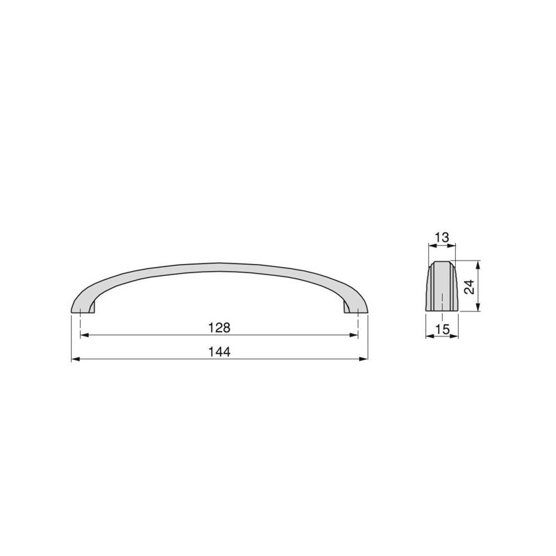 Dykstra Zamak 12.8cm Centre Arch Handle