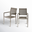 Aynura Powder Coated Aluminum Outdoor Stacking Dining Armchair