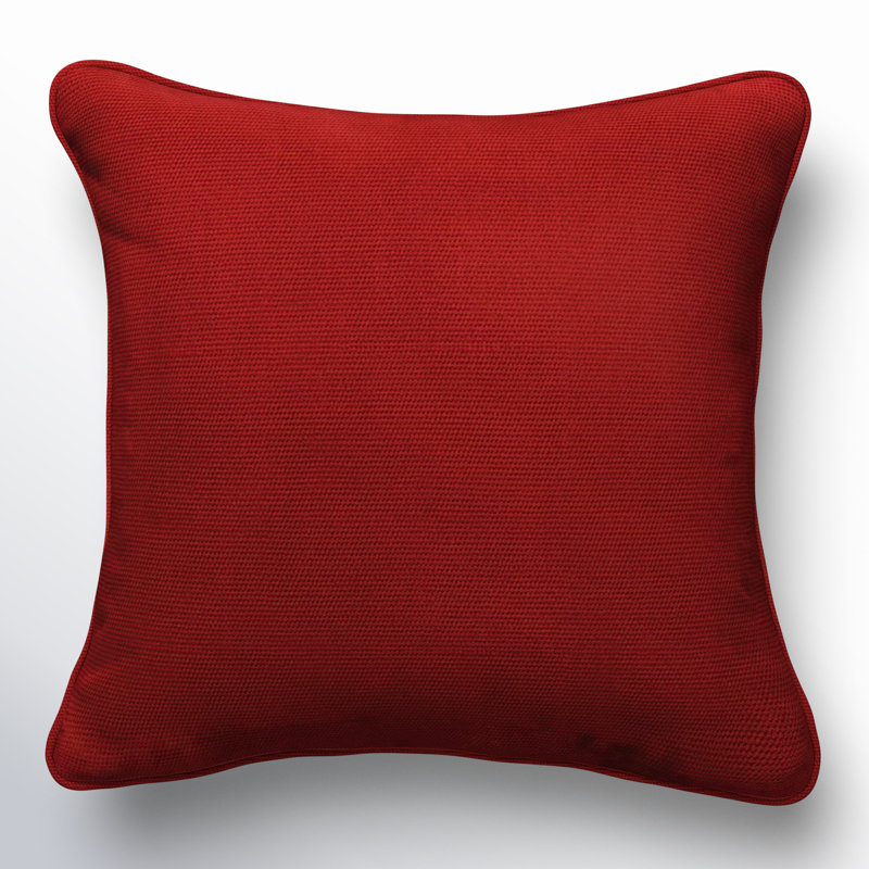 Ansonia Sunbrella® Outdoor Throw Pillow, 22" x 22", Canvas Jockey Red