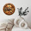 Horloge d'automne en bois sculpté