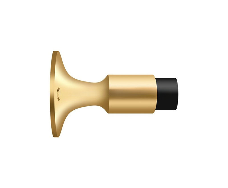 Deltana DSW325CR003 3-5/8" Wall Mount Bumper in PVD Polished Brass, PVD Polished Brass