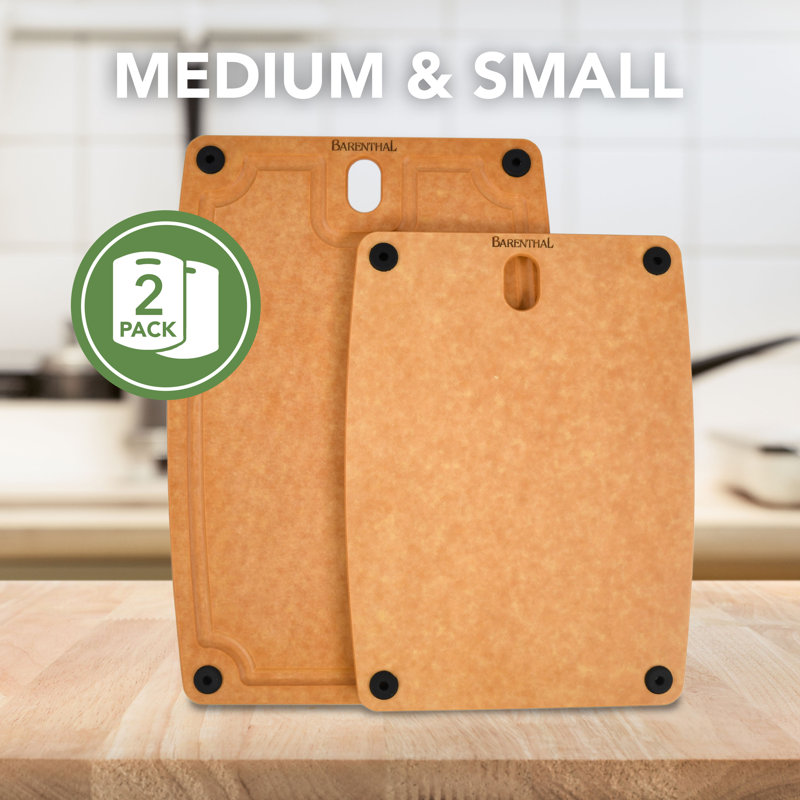 Barenthal 2-Piece Composite Cutting Board Set – Double-Sided with Non-Slip Feet & Juice Groove, Dishwasher-Safe Chopping Boards for Meat, Fruit & Vegetables (S + M)